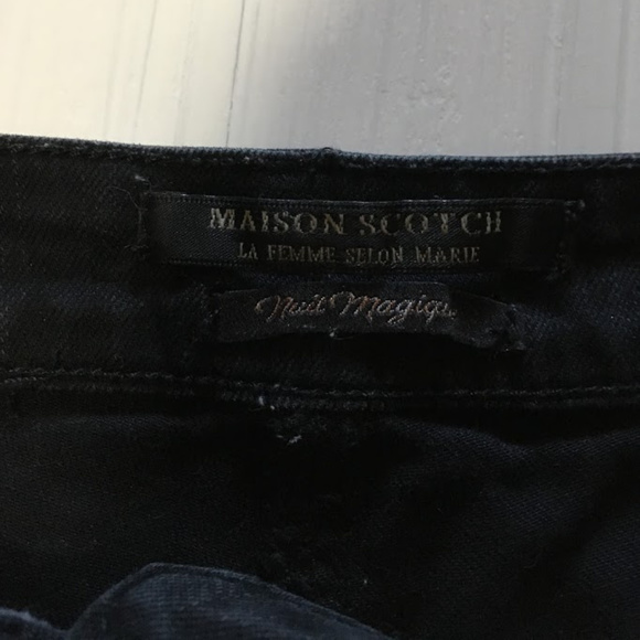 Maison Scotch Black Star Studded Shorts Size 25 - Picture 4 of 4